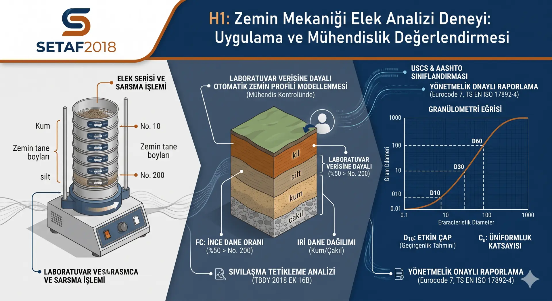 Zemin Mekaniği Elek Analizi Deneyi