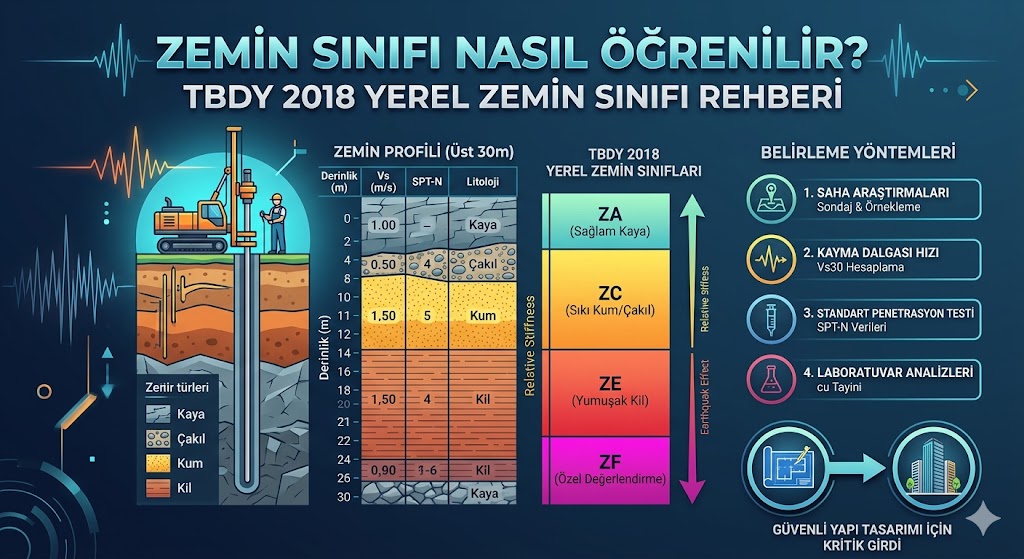 Zemin Sınıfı Nasıl Öğrenilir TBDY 2018 Standartları ve Belirleme Yöntemleri
