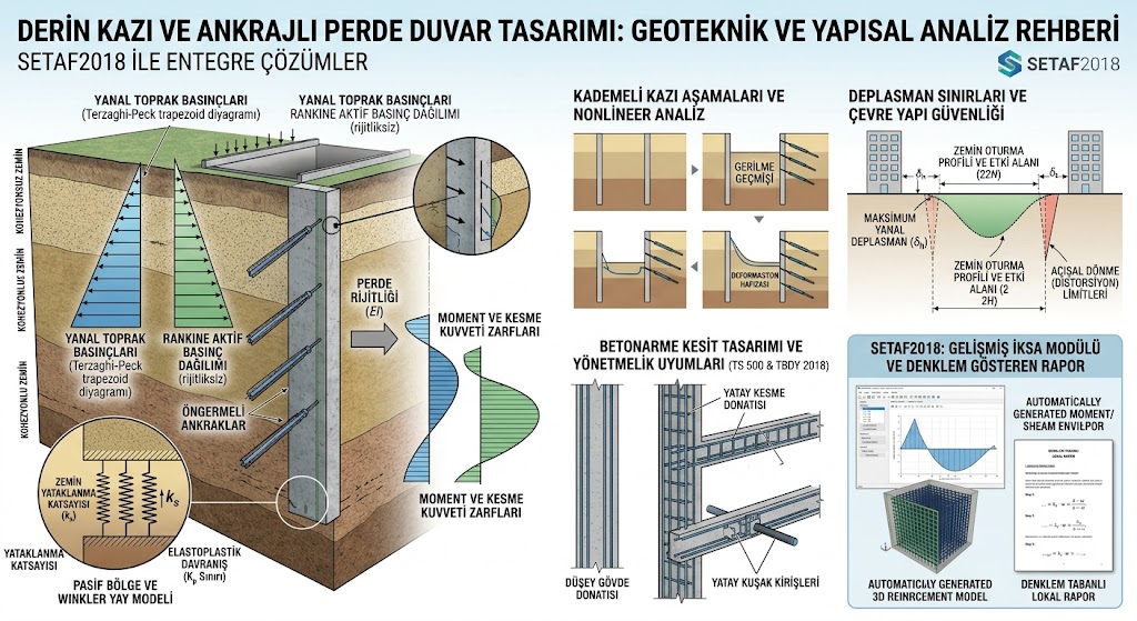 Ankrajlı Perde Duvar Analizi Nasıl Yapılır