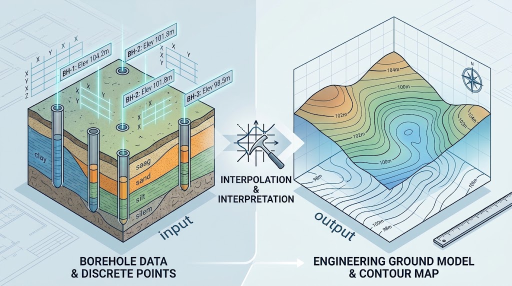 Contour Map Plotter From Data Points to Engineering Ground Models