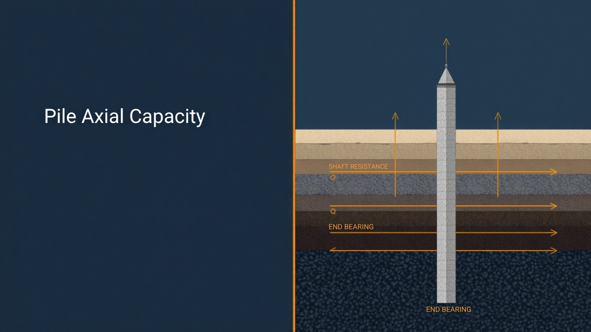 Pile Axial Capacity: Alpha, Beta and Lambda Methods + Group Efficiency