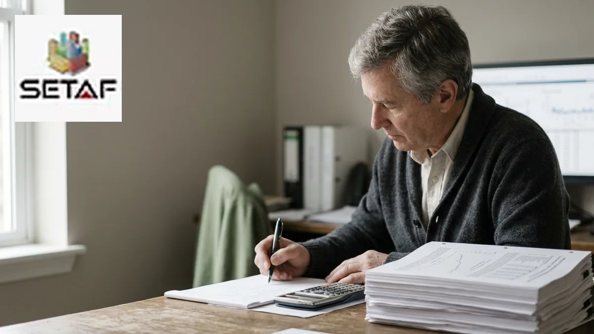 Calculation Report Verification: an engineer recalculating a design value by hand beside a printed analysis output